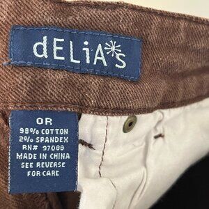 Vintage dELiA*s Late 90s Y2k Morgan Skinny Jeans Brown Size 0